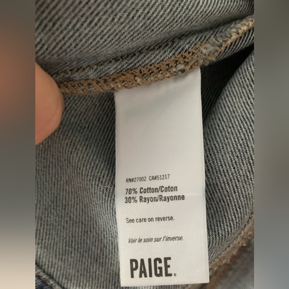 Paige Women's Blue Denim Jacket M Size - Picture 4 of 5